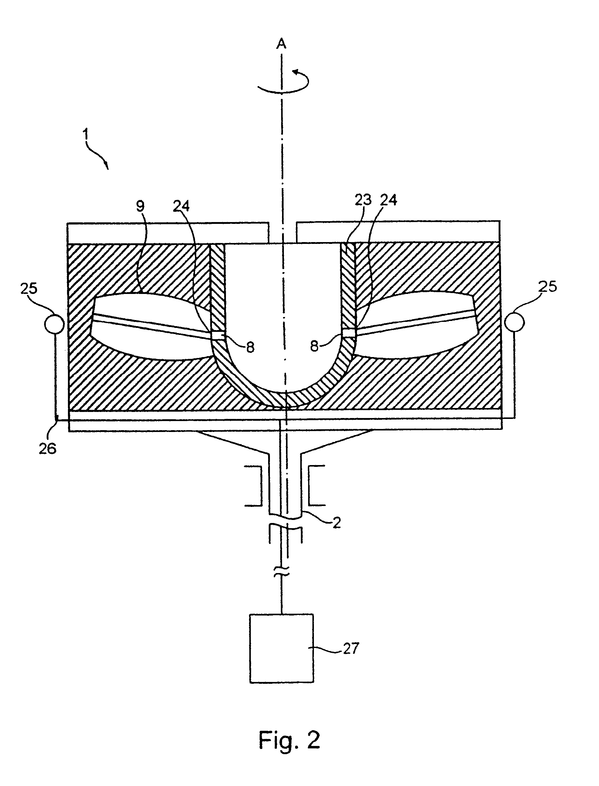 Apparatus for centrifugal casting under vacuum