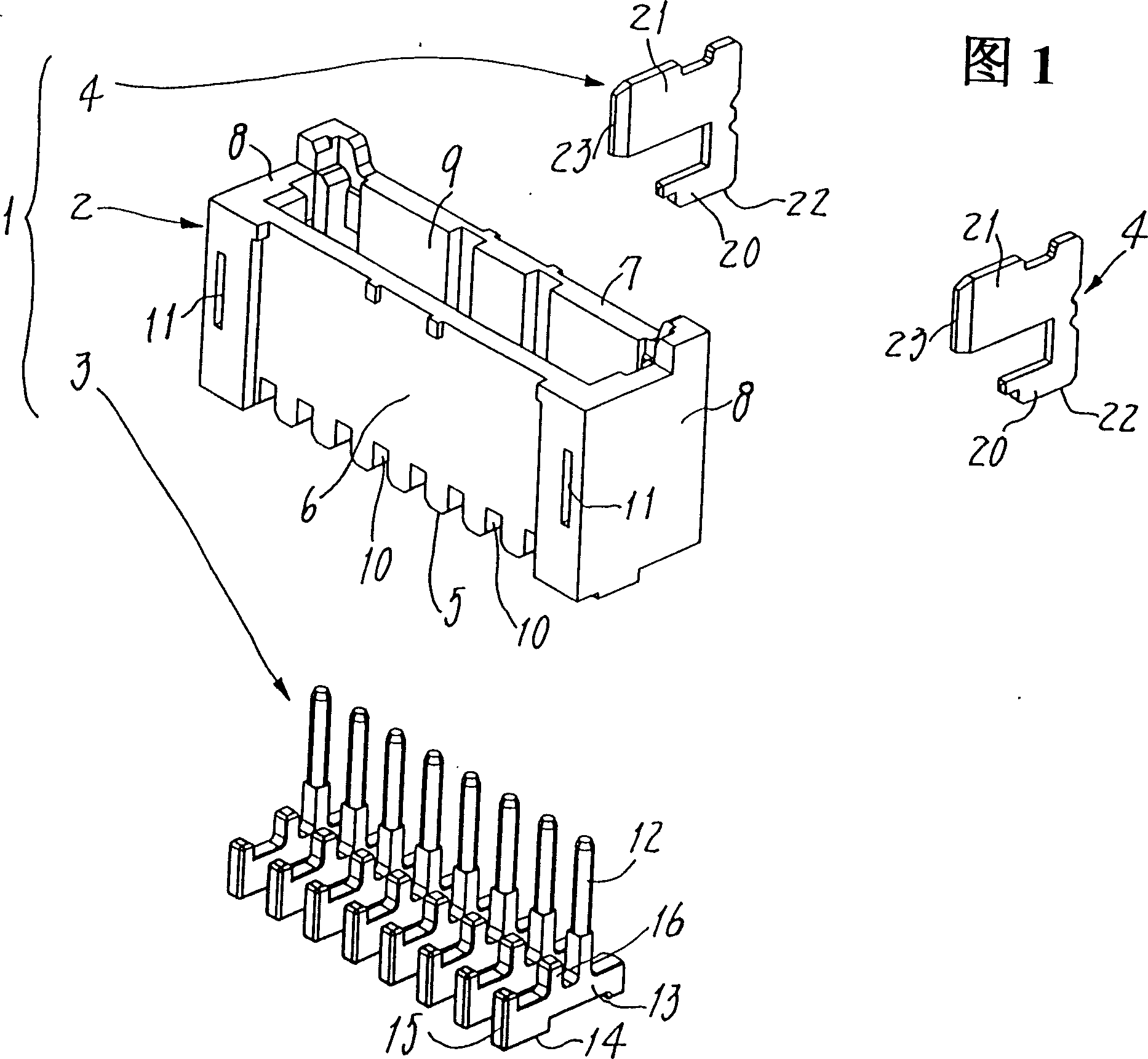 Connector for printed circuit board