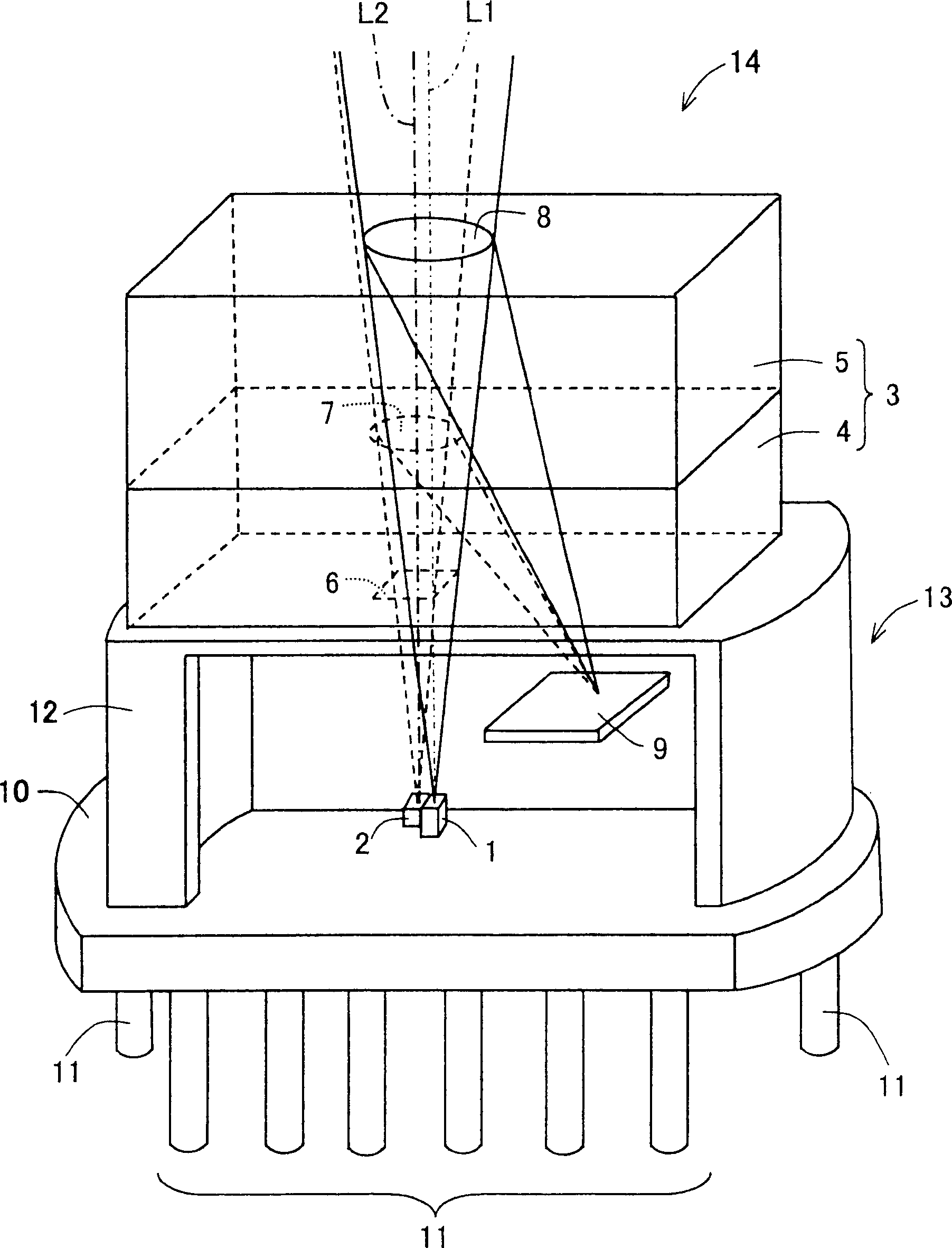 Holographic coupling element and its manufacturing method, and holographic laser unit and optical pickup device