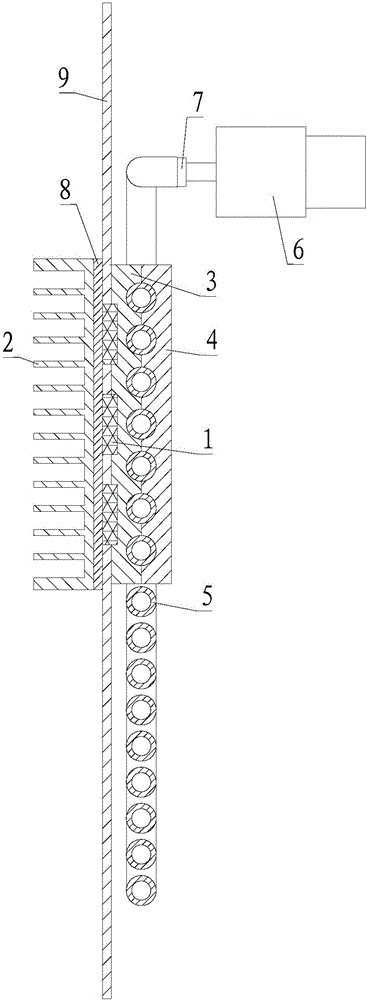 Totally-enclosed case heat radiation device