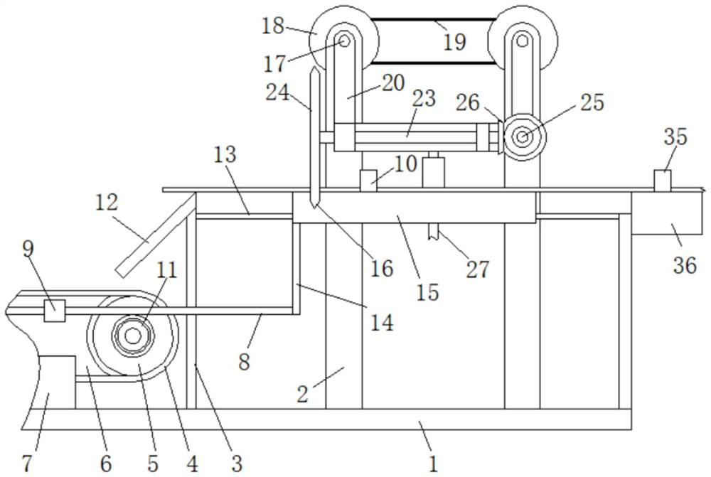 Mesh cutting device for lead storage battery production and processing and using method of mesh cutting device