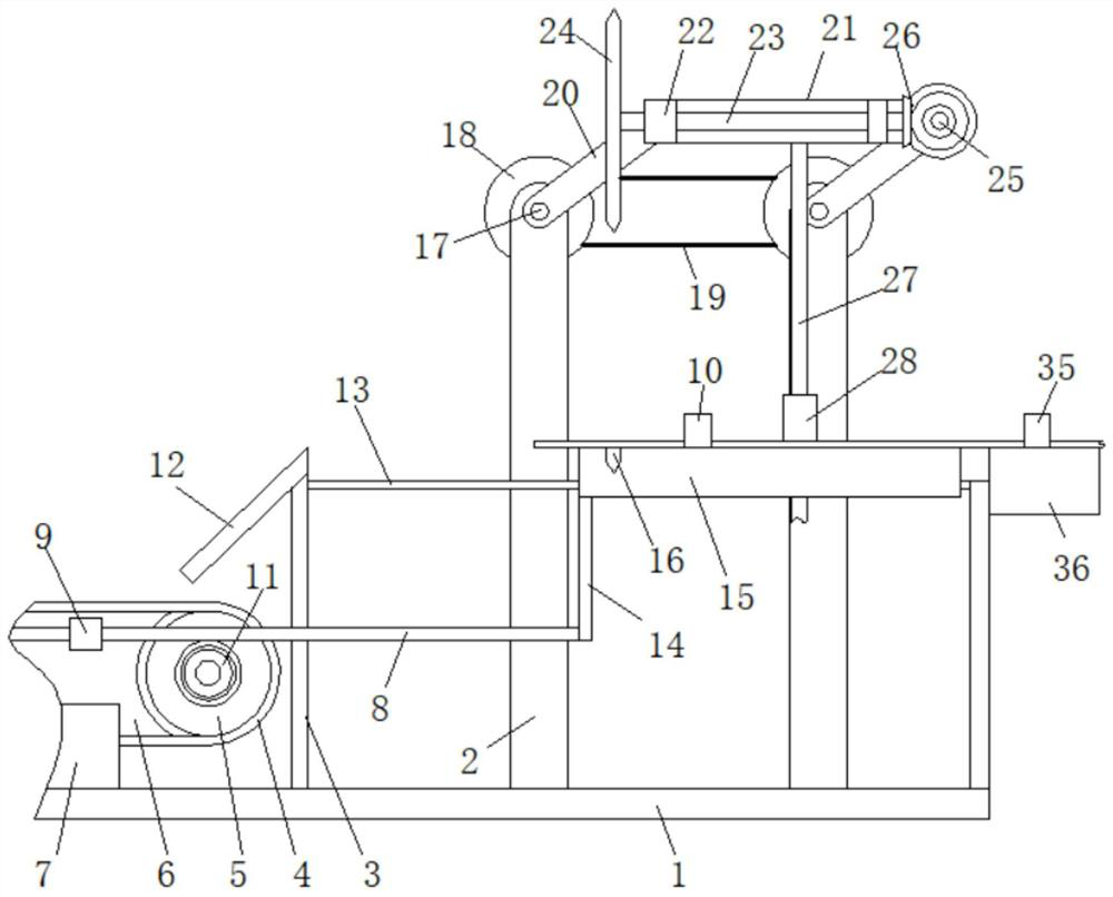 Mesh cutting device for lead storage battery production and processing and using method of mesh cutting device