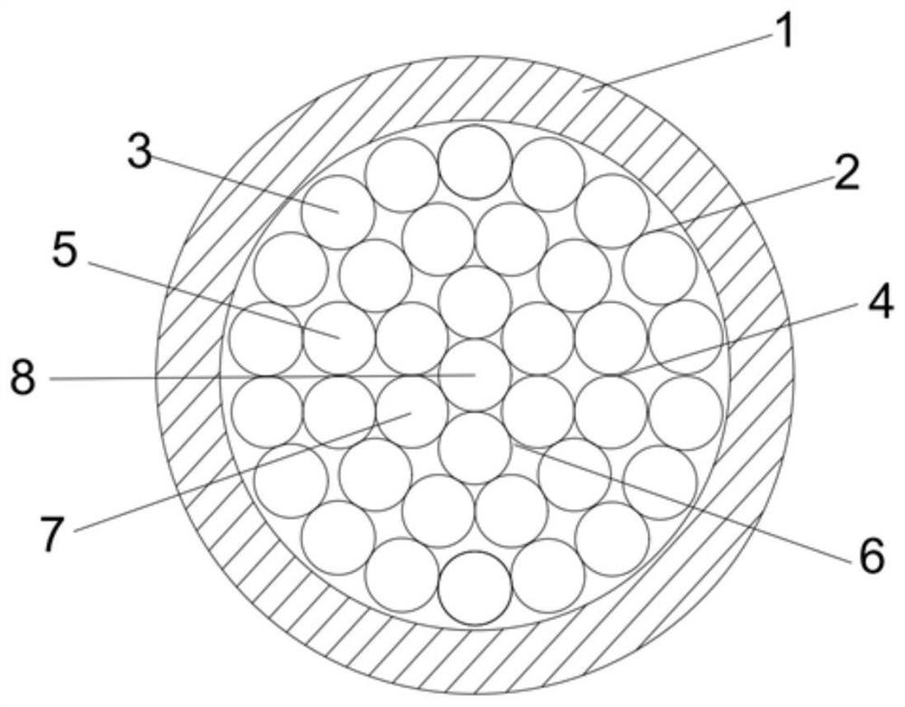 Rare earth La reinforced aluminum matrix composite wire and manufacturing method thereof