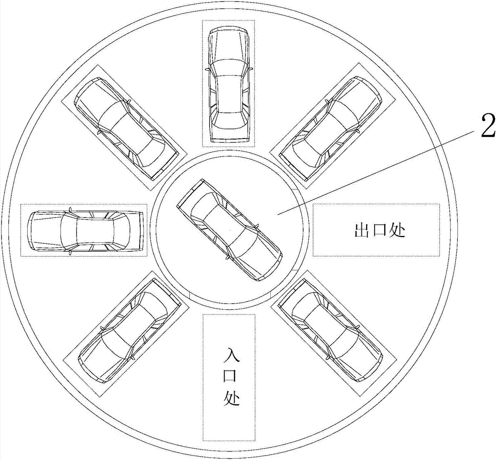 Rotating disc type parking lot capable of searching unoccupied space with mobile phone and automatically parking