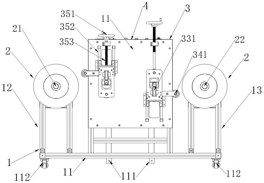 A roll material surface cleaning machine