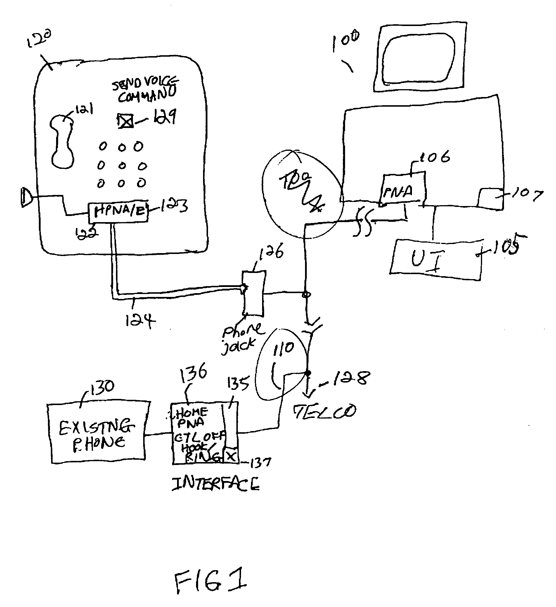 A telephone using a connection network for processing data remotely from the telephone