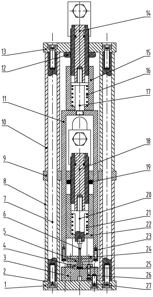 Micro double-acting hydraulic press and forming method