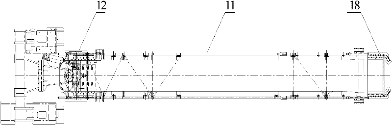 Diagonal tensile cantilever type conveyor