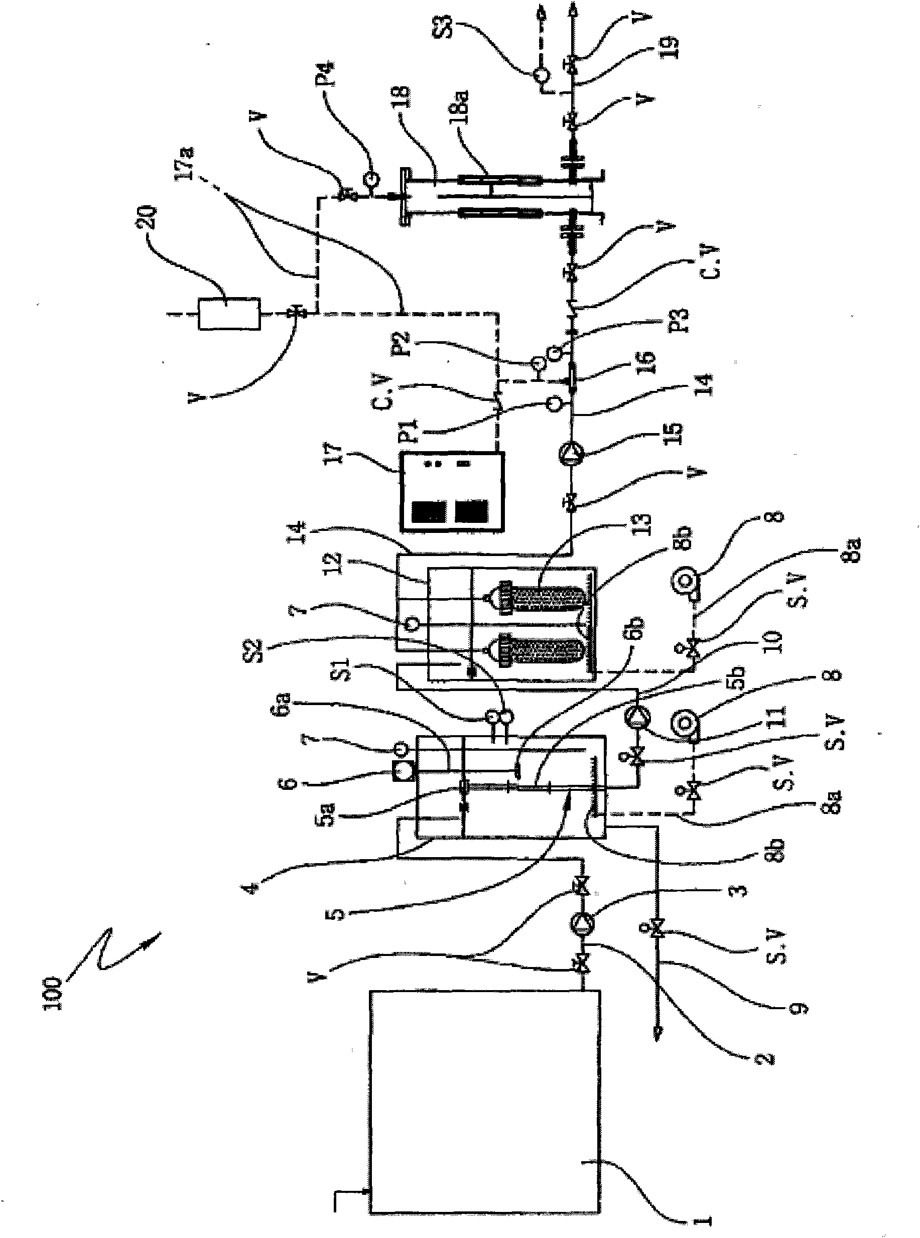 Multiple sewage and wastewater treatment device for ship