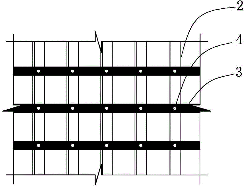 Multipoint fastening and reinforcing method for concrete silo structure