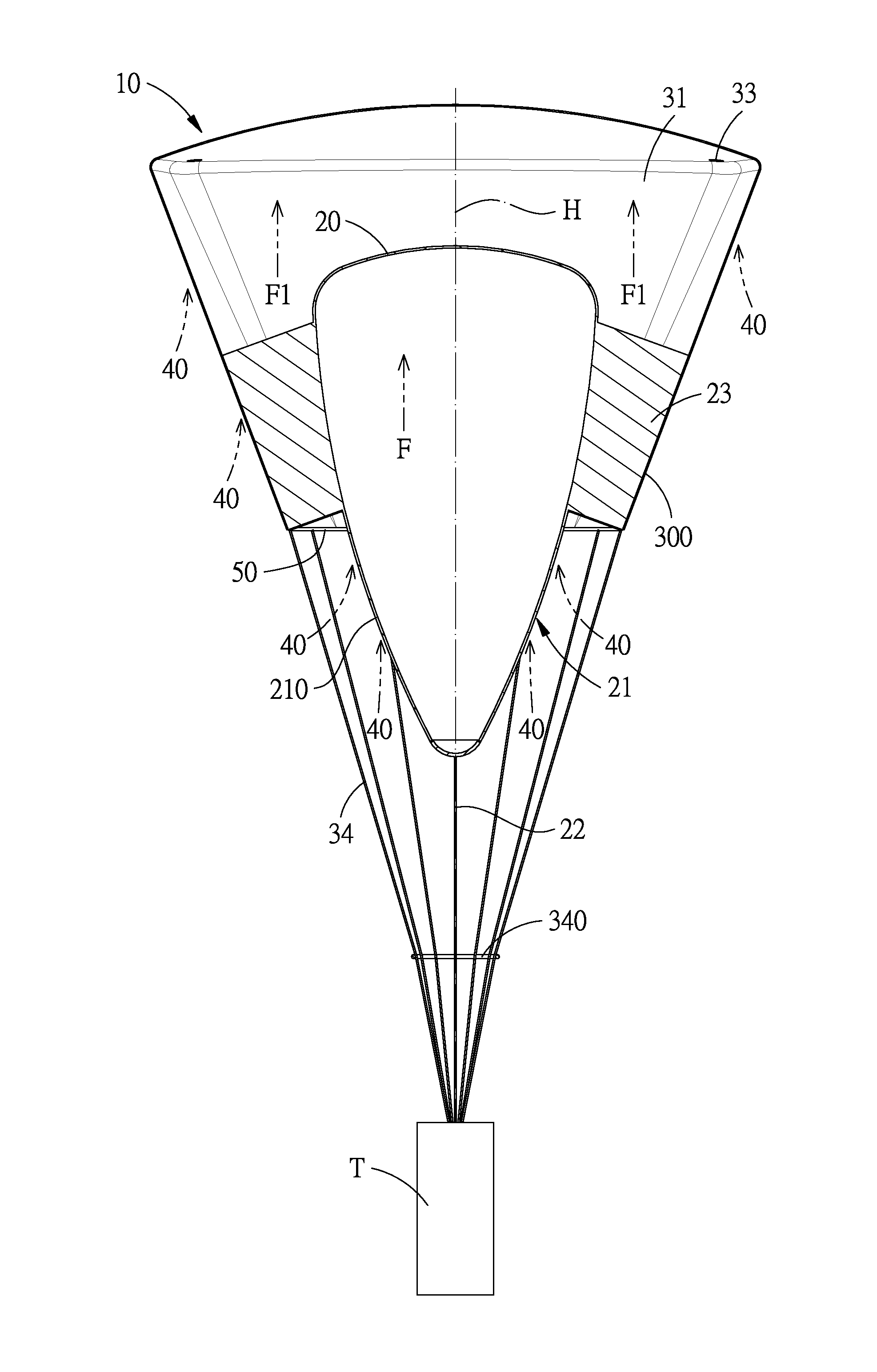 Coaxial double layer parachute