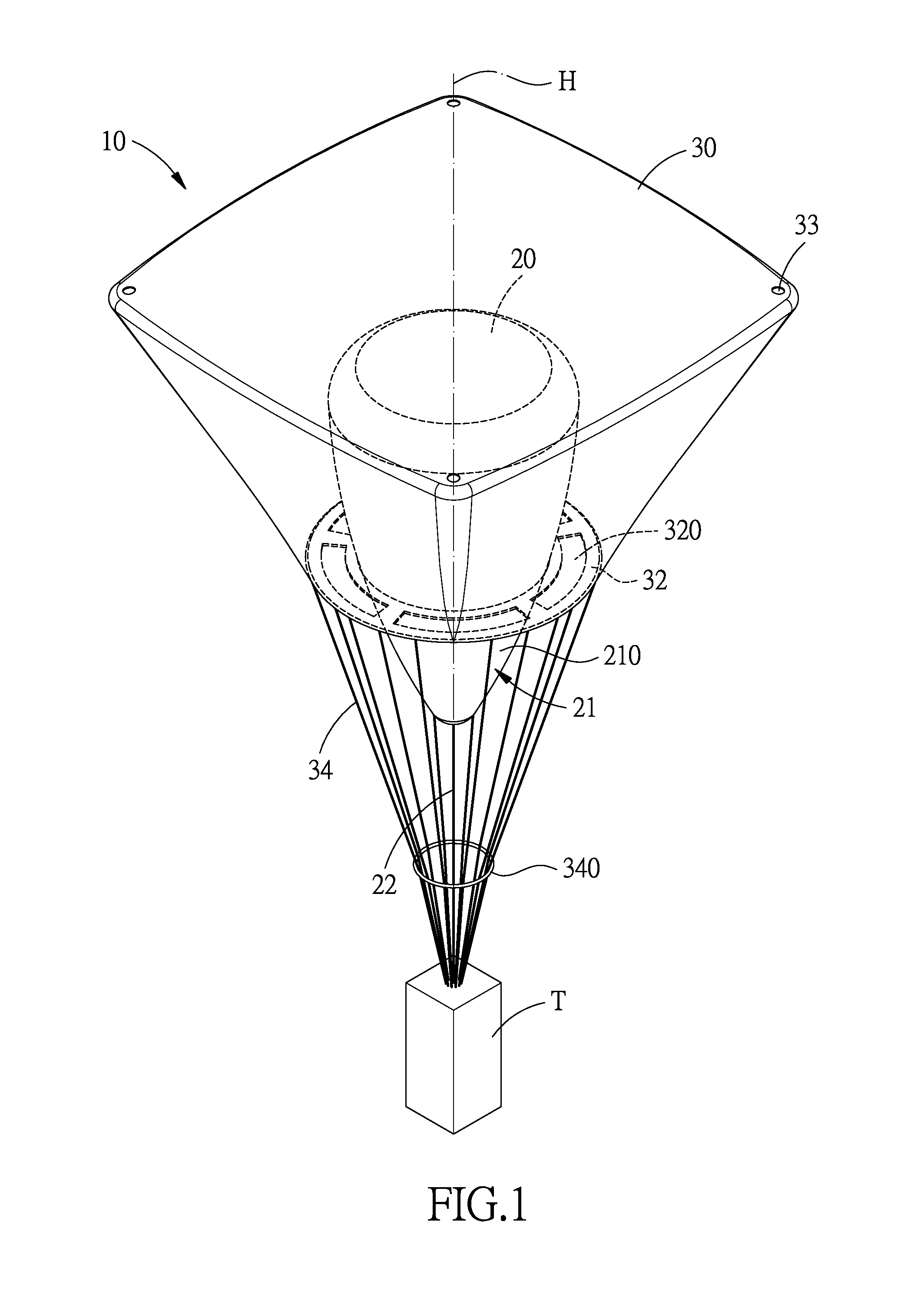 Coaxial double layer parachute