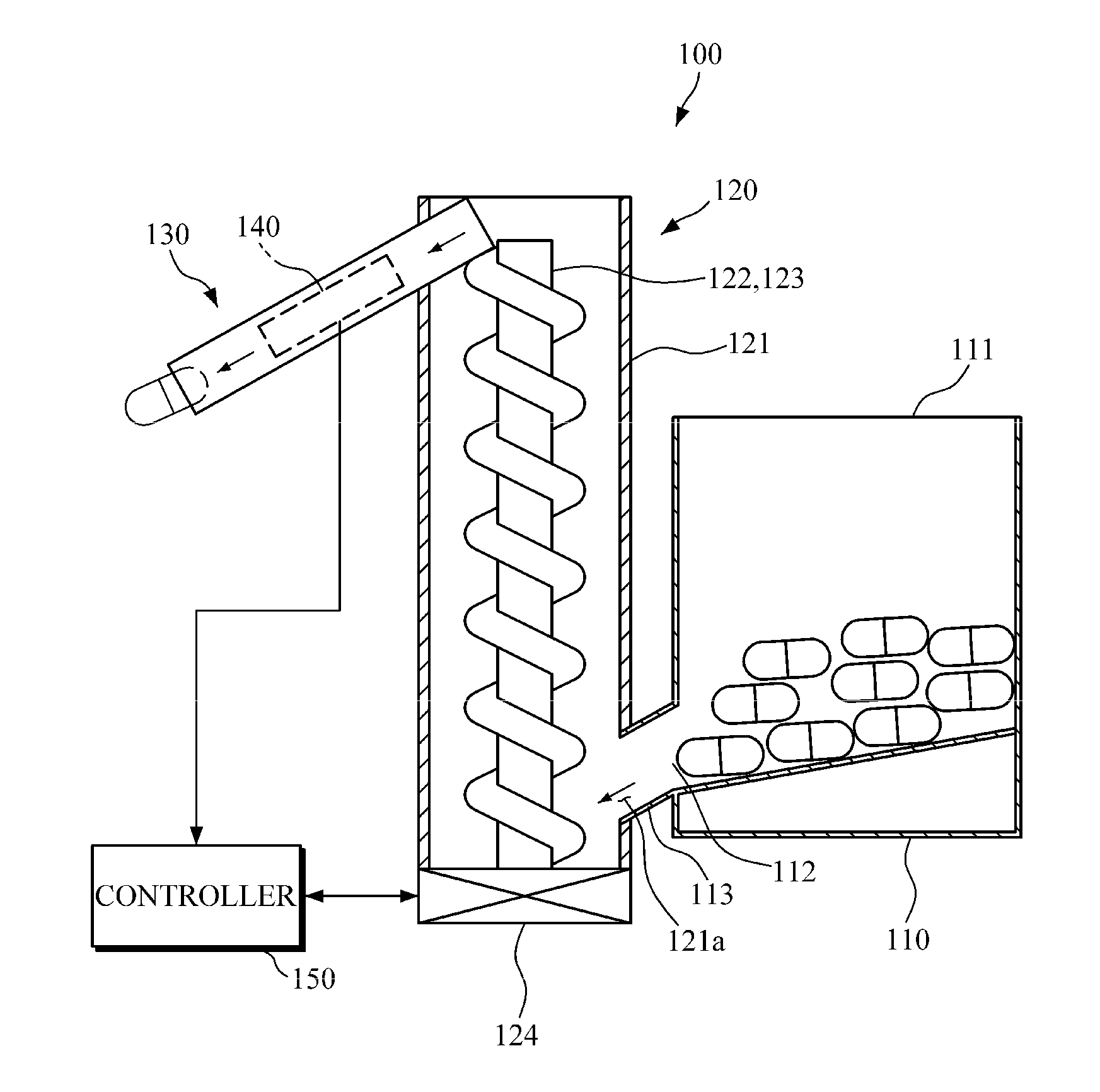 Atypical pill dispensing apparatus