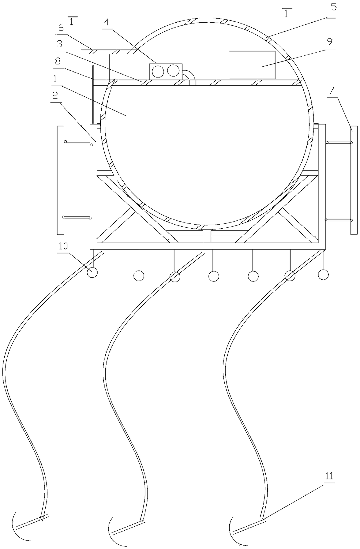 Fresh water resource pool device on sea water surface and installation method