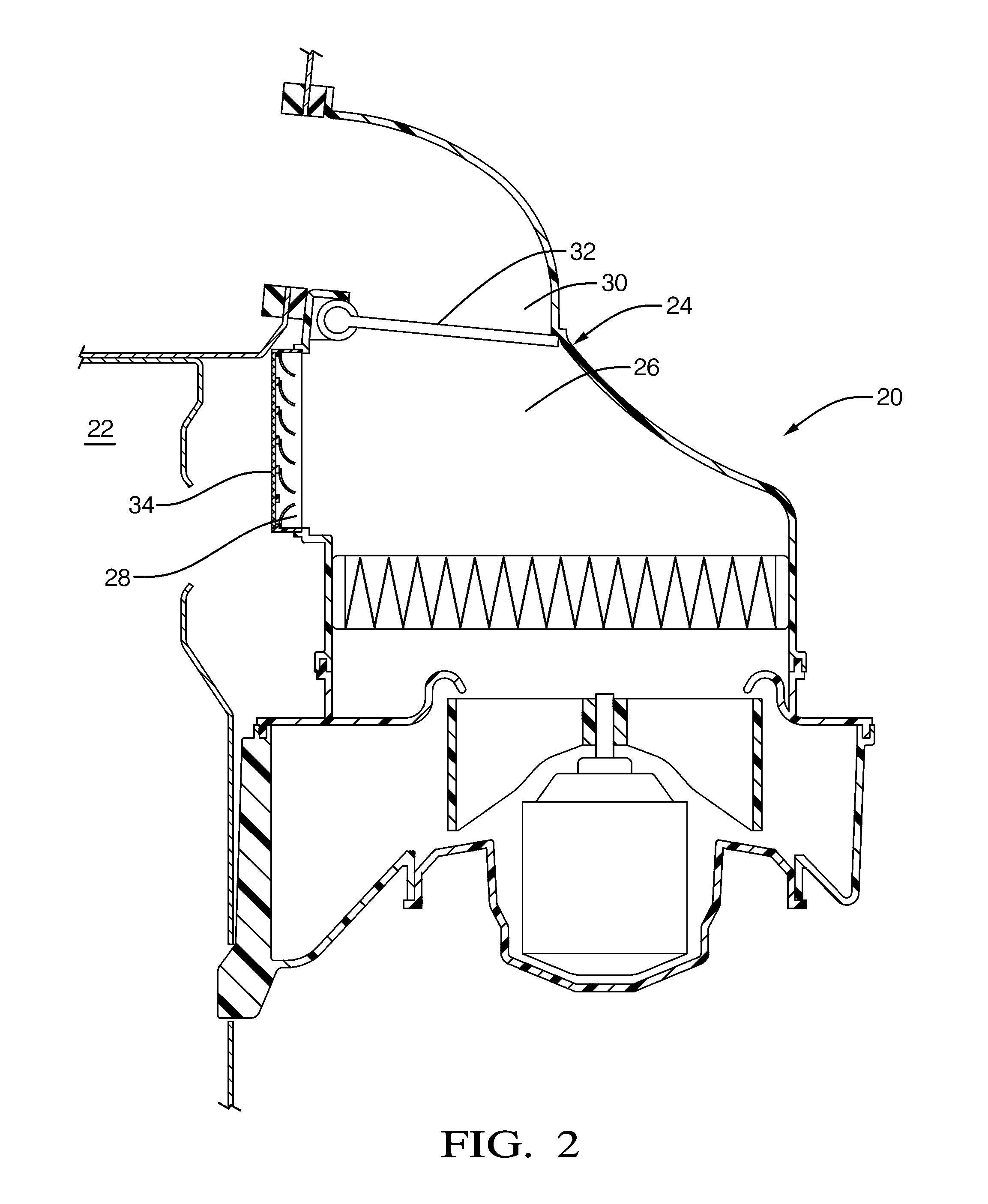 Assembly for heating, ventilating and conditioning air in an automobile