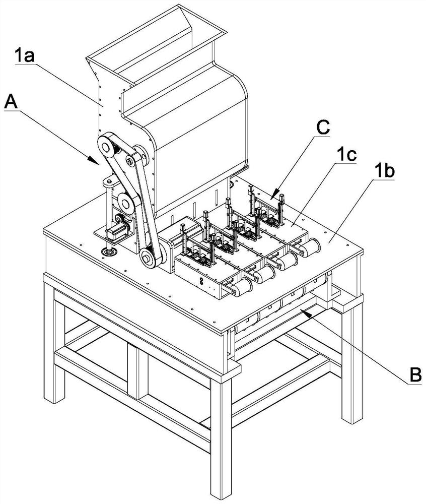 A feeding device for a straw weaving machine