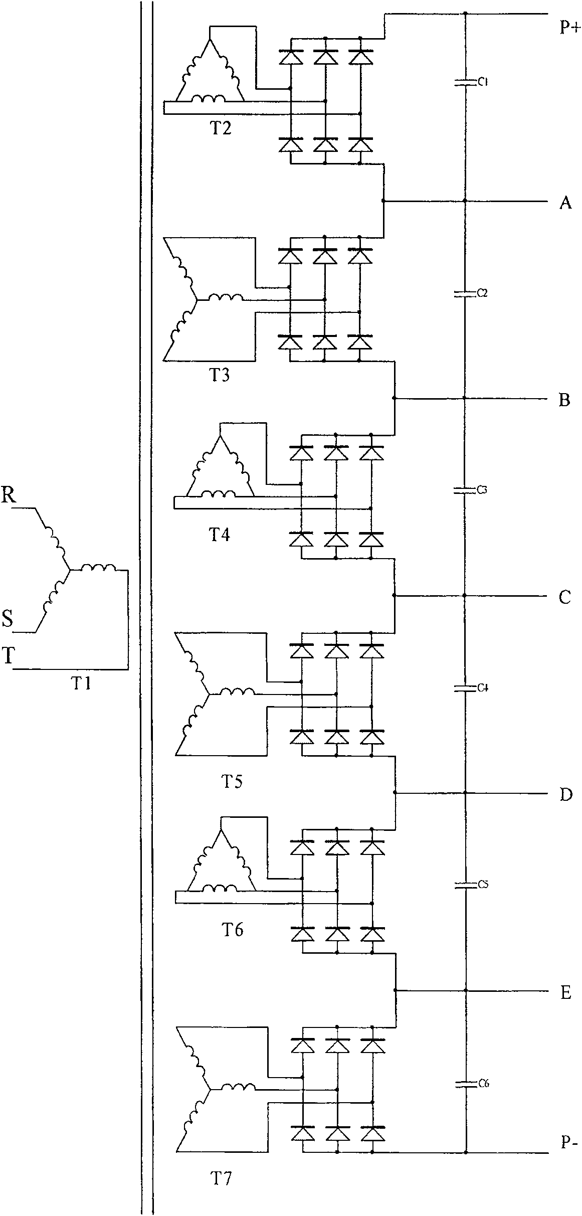 Seven power level variable frequency speed regulator apparatus