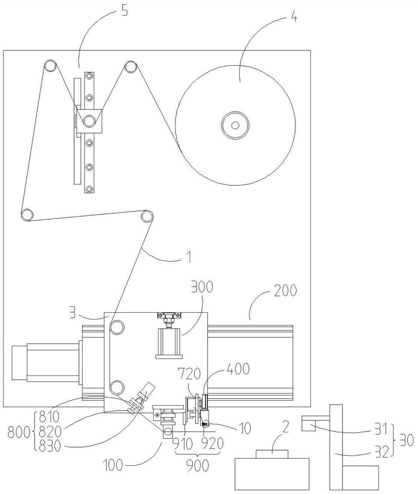 Adhesive tape pasting mechanism and adhesive tape pasting device