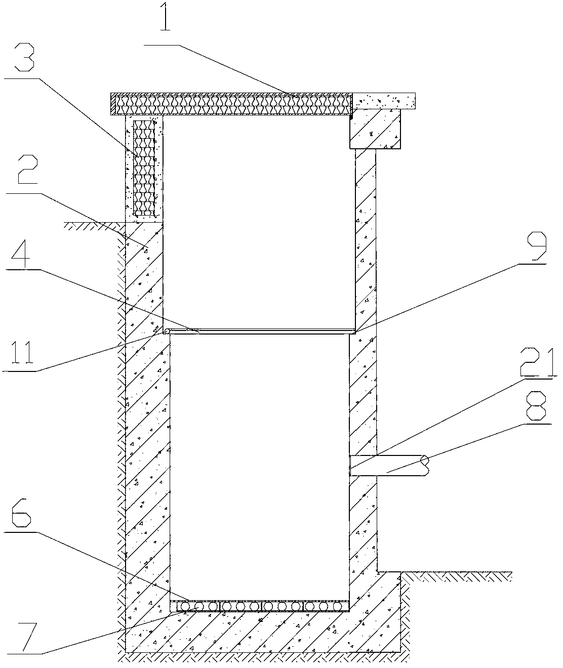 Hot-air circulating two-layered snow melting system and method for recycling accumulated snow