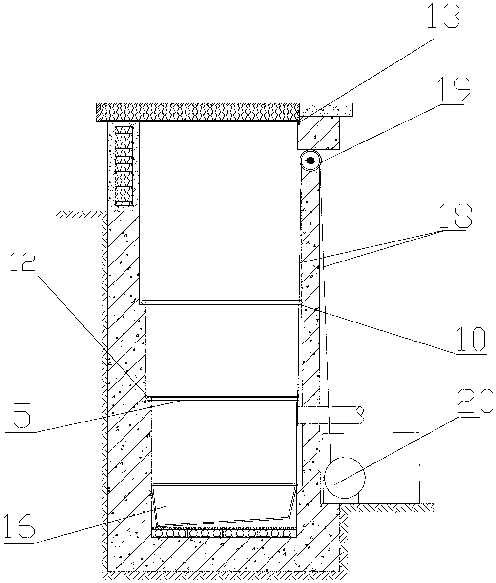 Hot-air circulating two-layered snow melting system and method for recycling accumulated snow