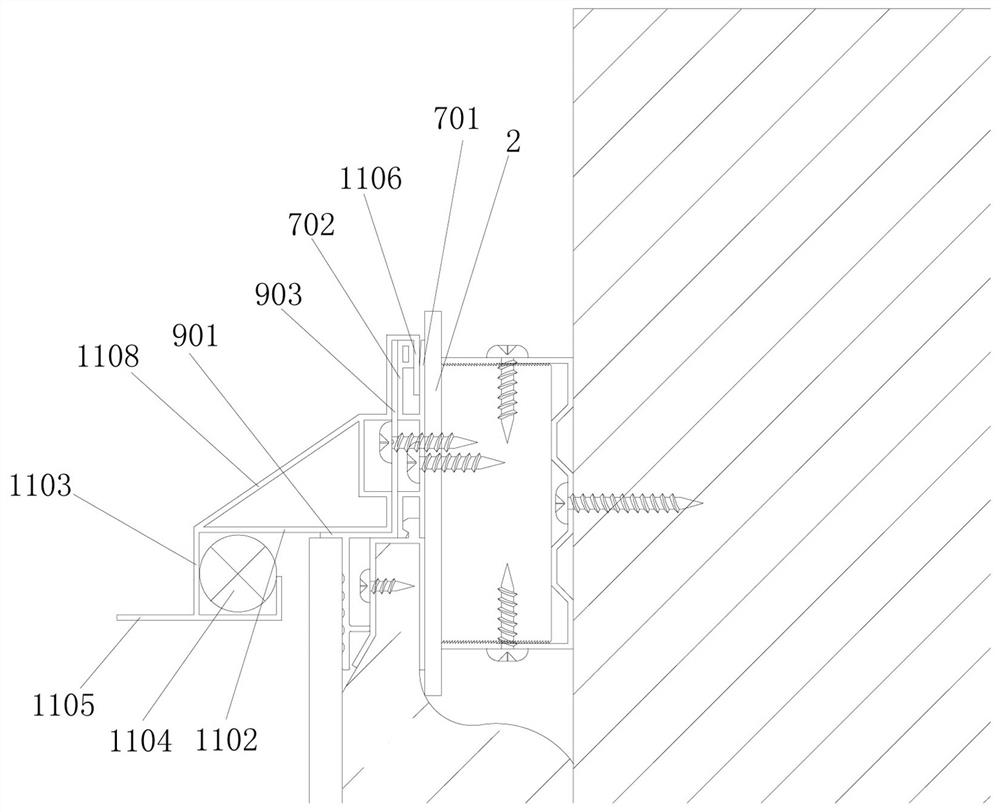 Assembly type lamp strip suspended ceiling edge closing structure and installation method thereof