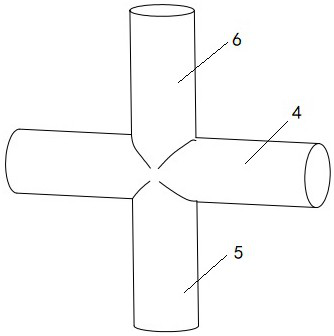 Circular tube cross-shaped welding auxiliary clamping method