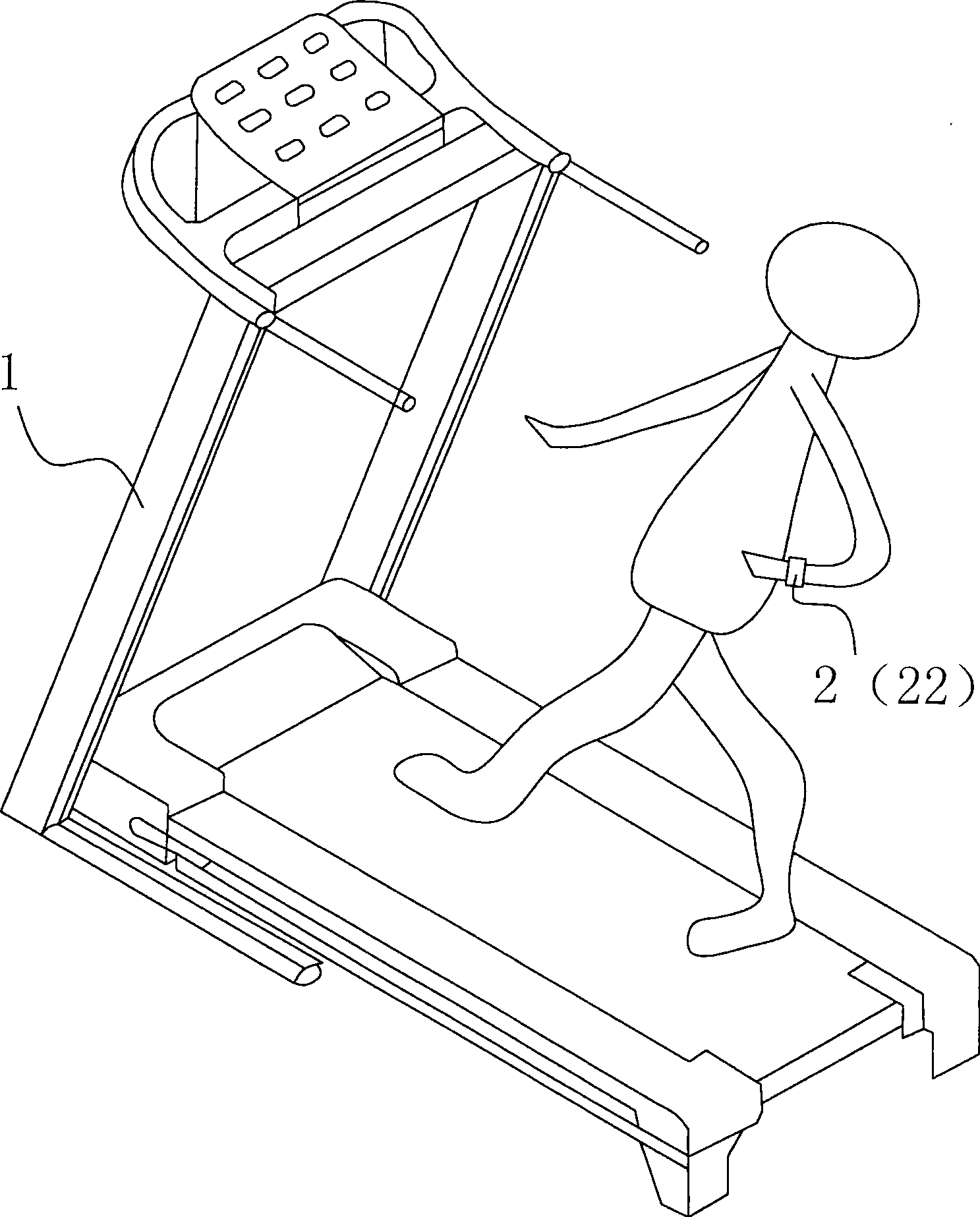 Speed control method and device of running machine