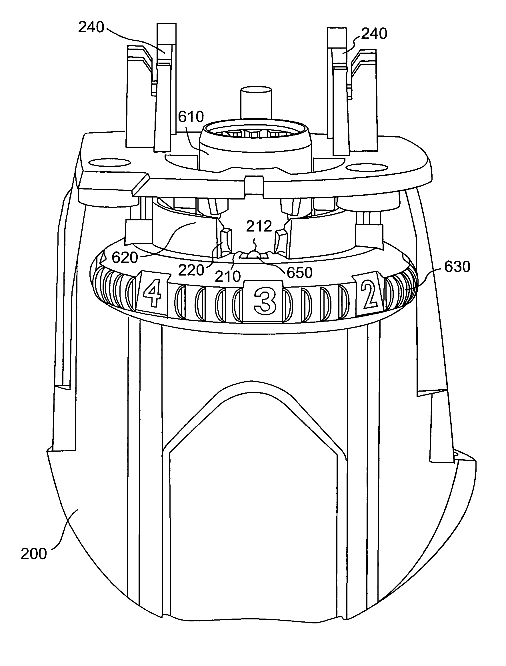 Electrical evaporator with ratcheting wick adjuster