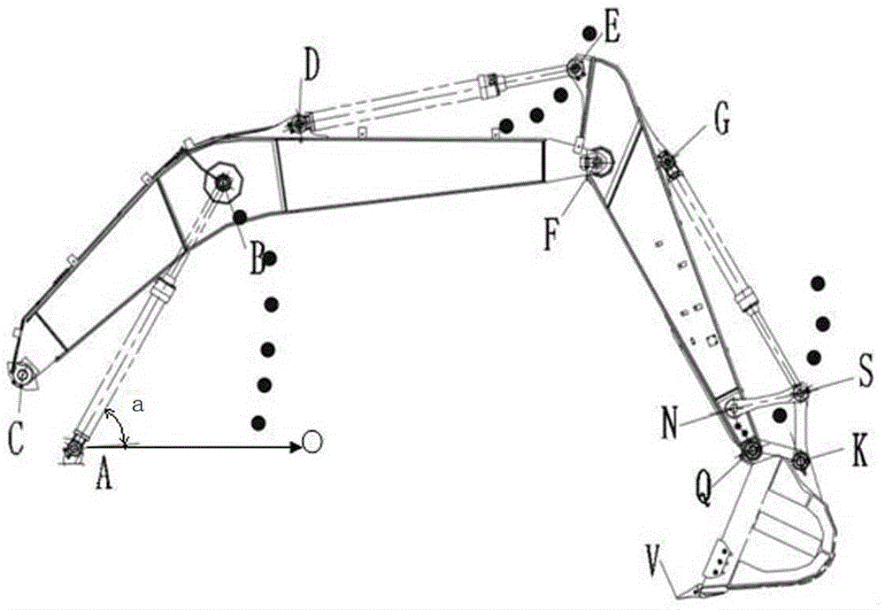 Control method of excavator working device rotation