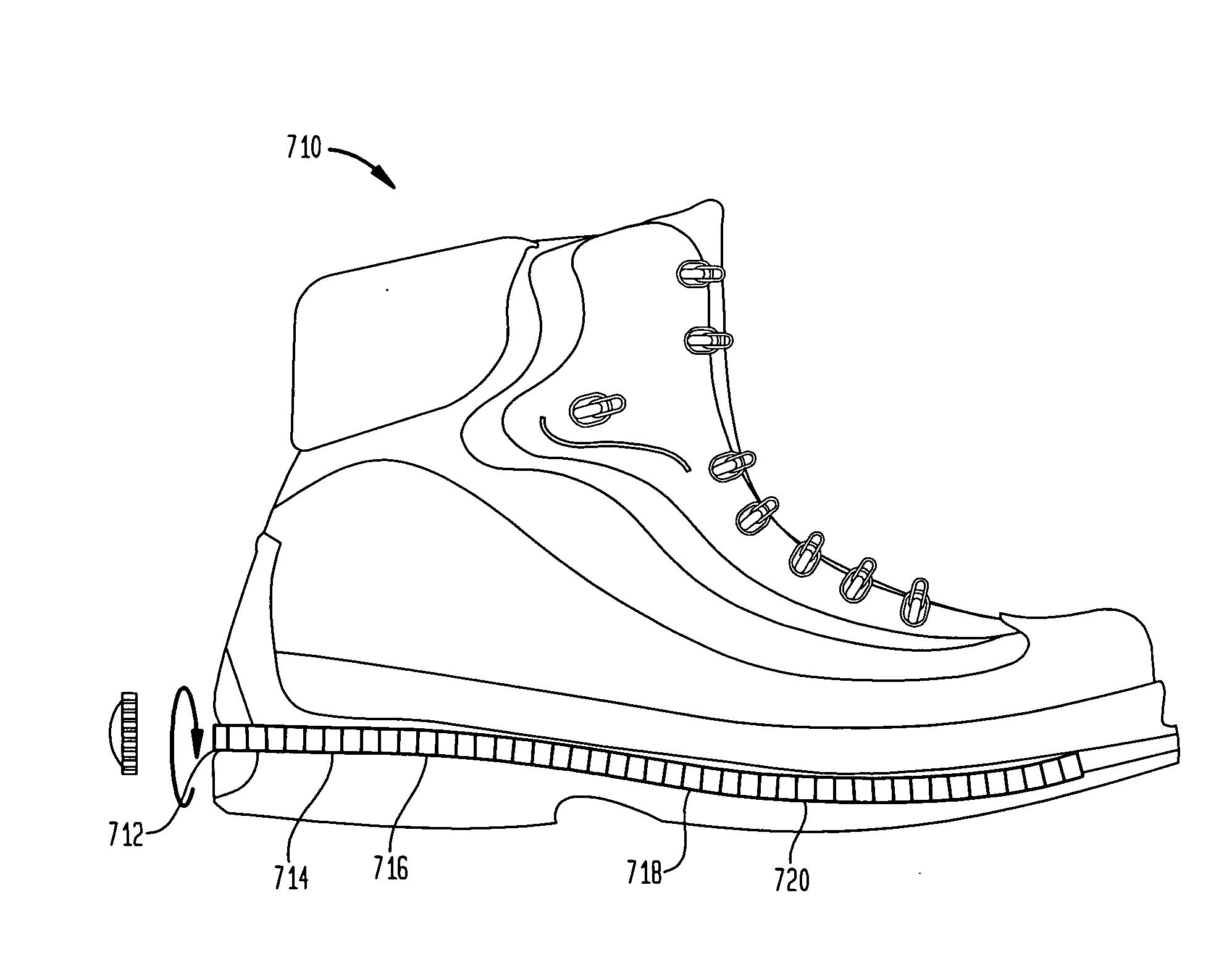 Footwear article with adjustable stiffness