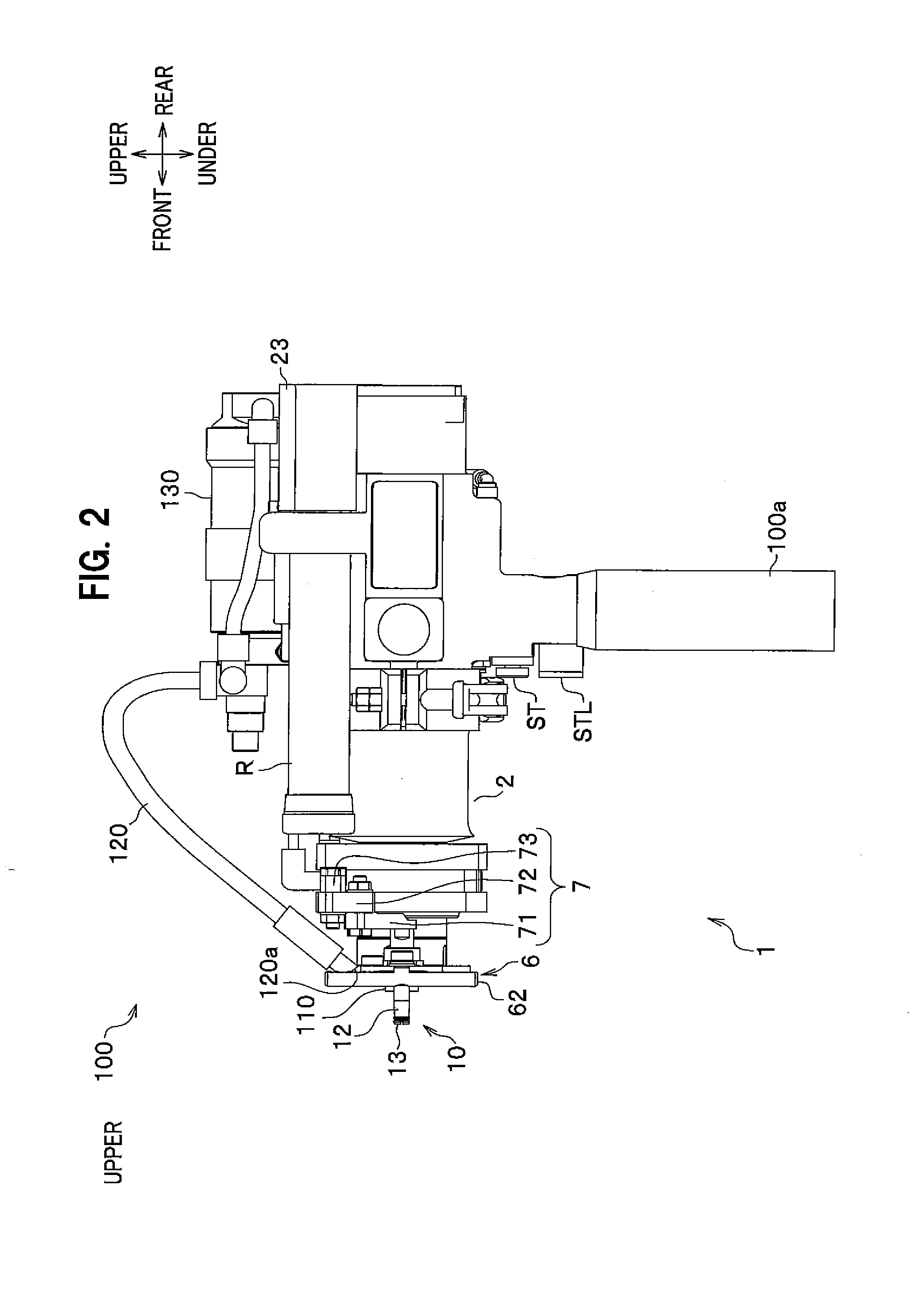 Clamping device for portable boring machine and portable air-drive-drilling machine with clamping device