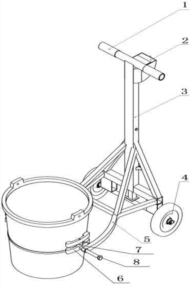 Integrated test soil moisture-content determination and pot handling device