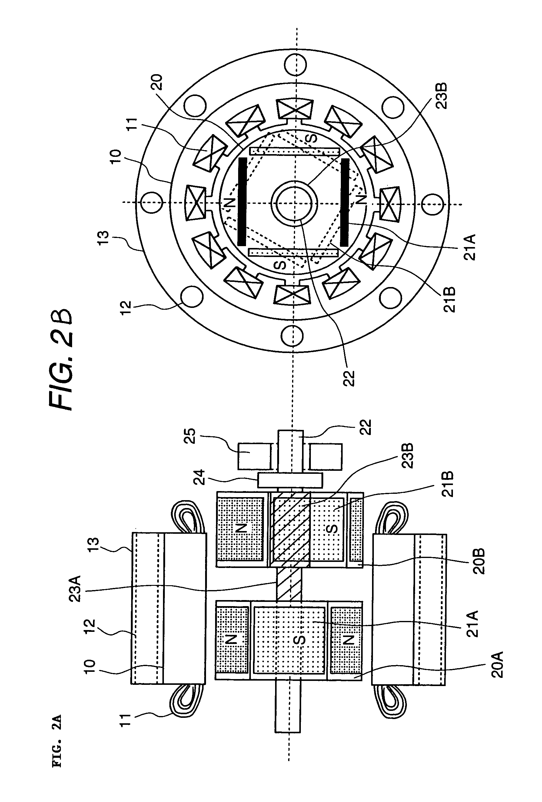 Dynamo-electric machine having a rotor with first and second axially or rotationally displaceable field magnets