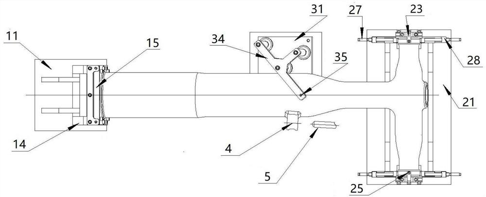 Processing clamp for lug hole of landing gear buffer outer cylinder