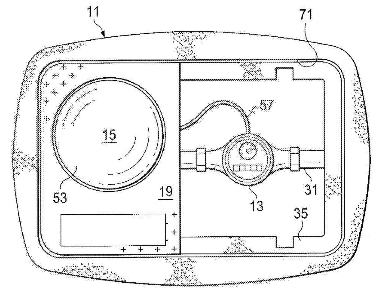 Split water meter box lid