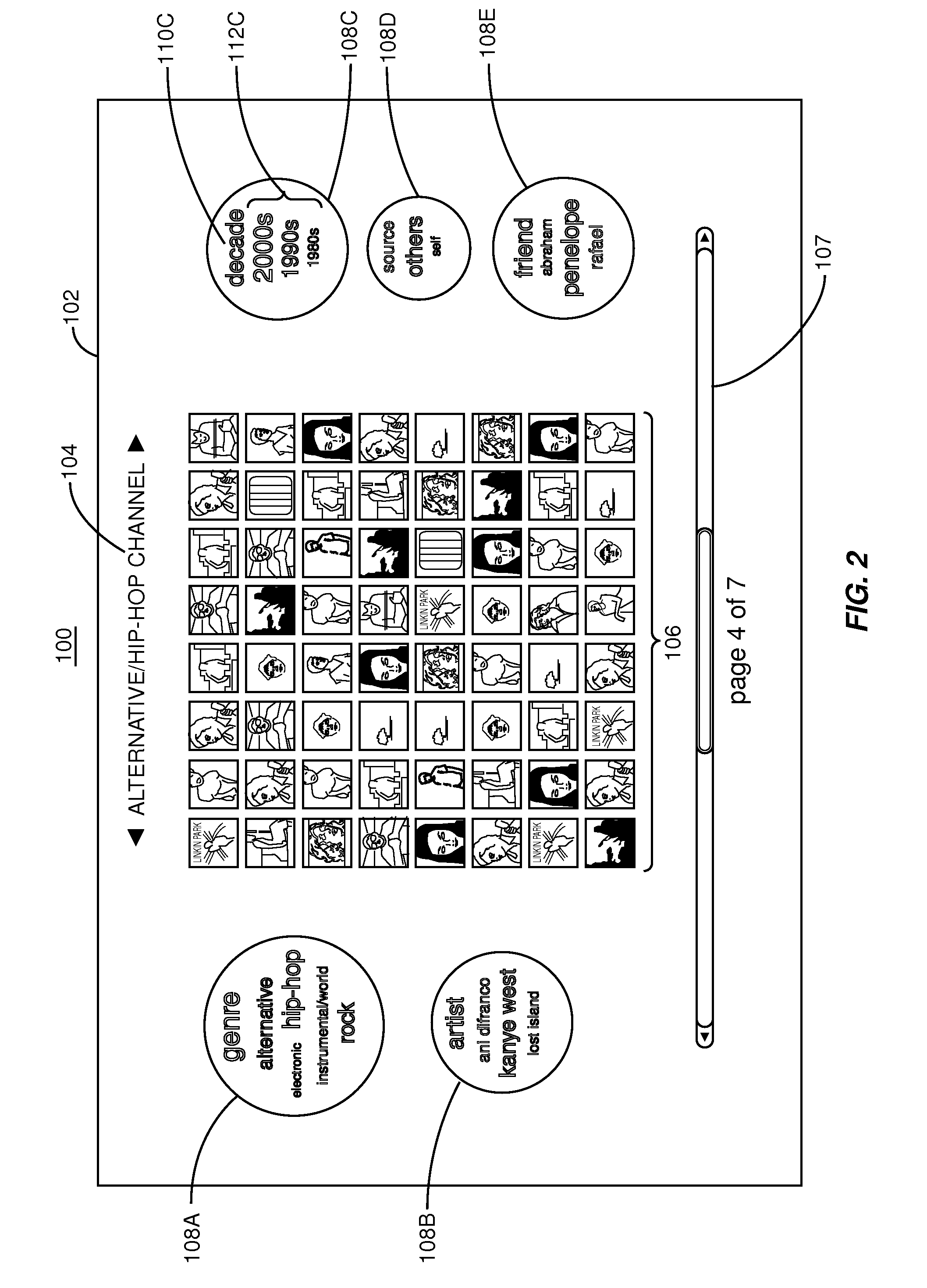System and method for generating dynamically filtered content results, including for audio and/or video channels