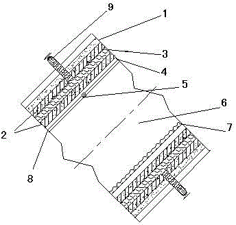 Tubular escaping chute structure