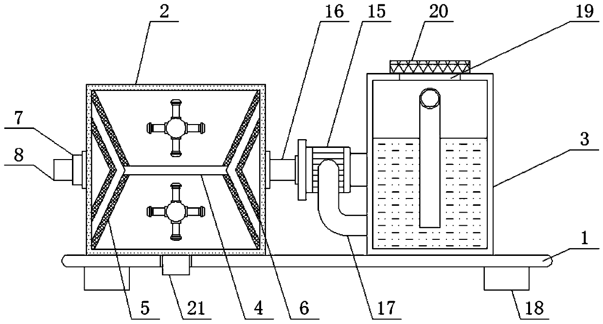 Environment-friendly purification treatment equipment for organic waste gas purification