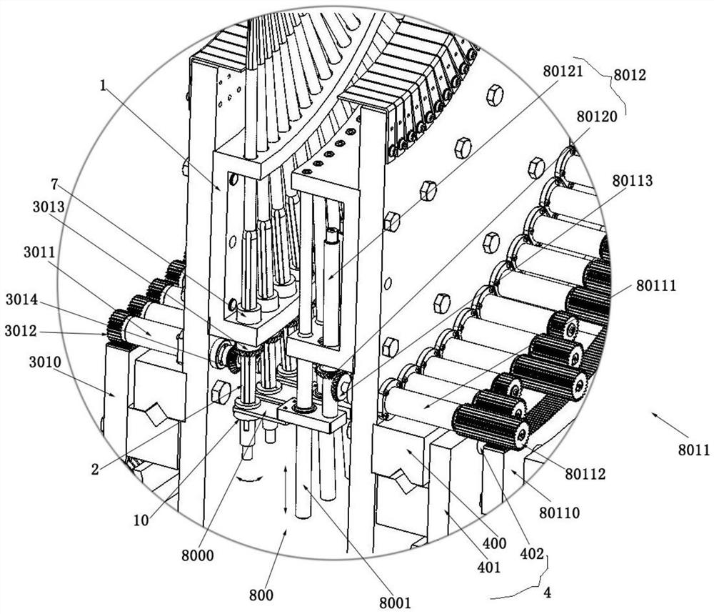 High-efficiency fiber spiral winding device