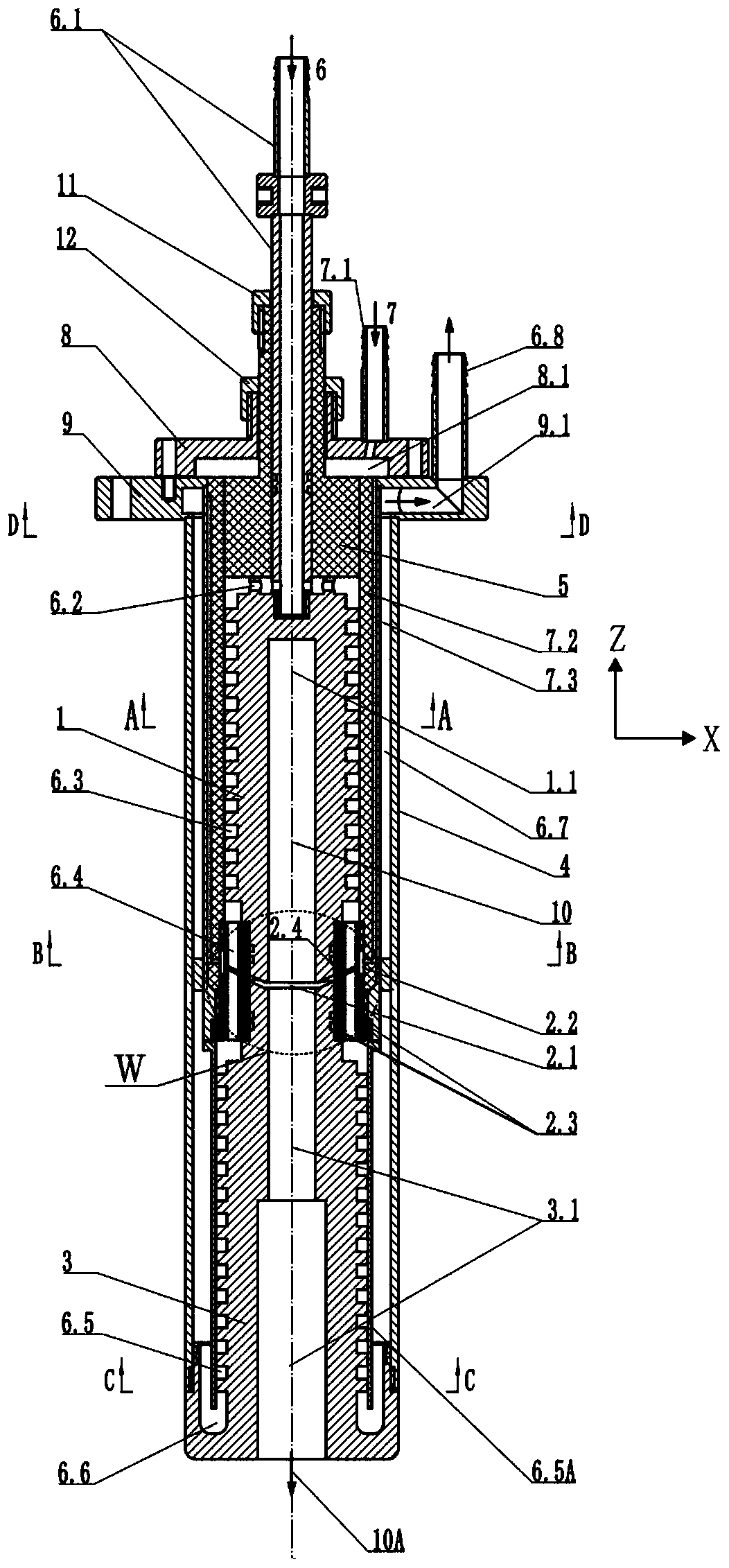 Air cylindrical plasma generator gap structure