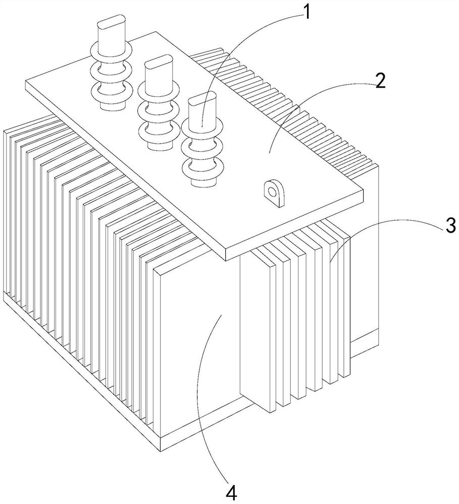 A low-voltage torrent coil oil-immersed transformer