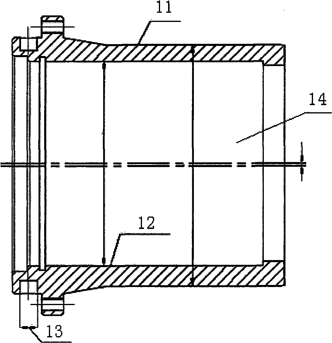 Adjustable blade pitch device eccentric lining structure and assembly method