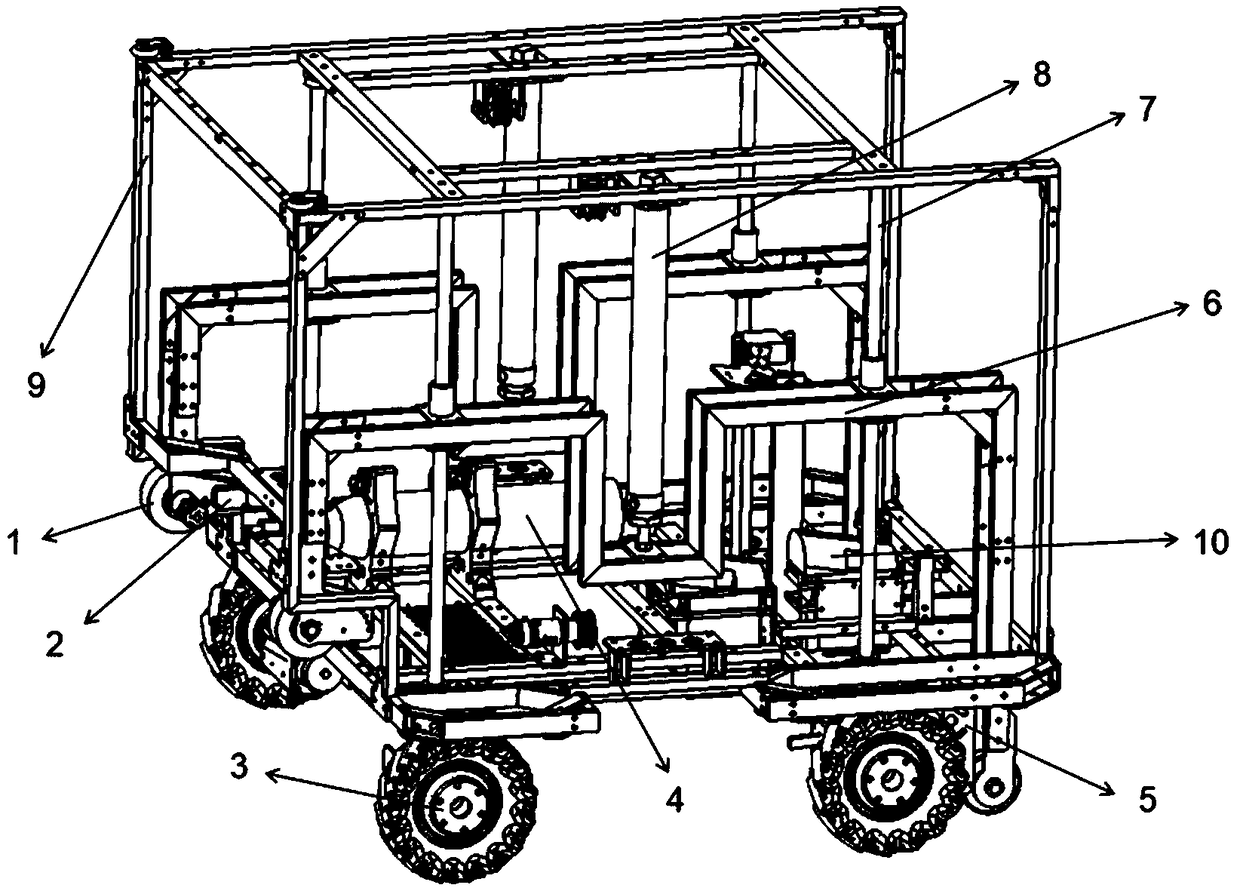 Transportation robot with step climbing mechanism