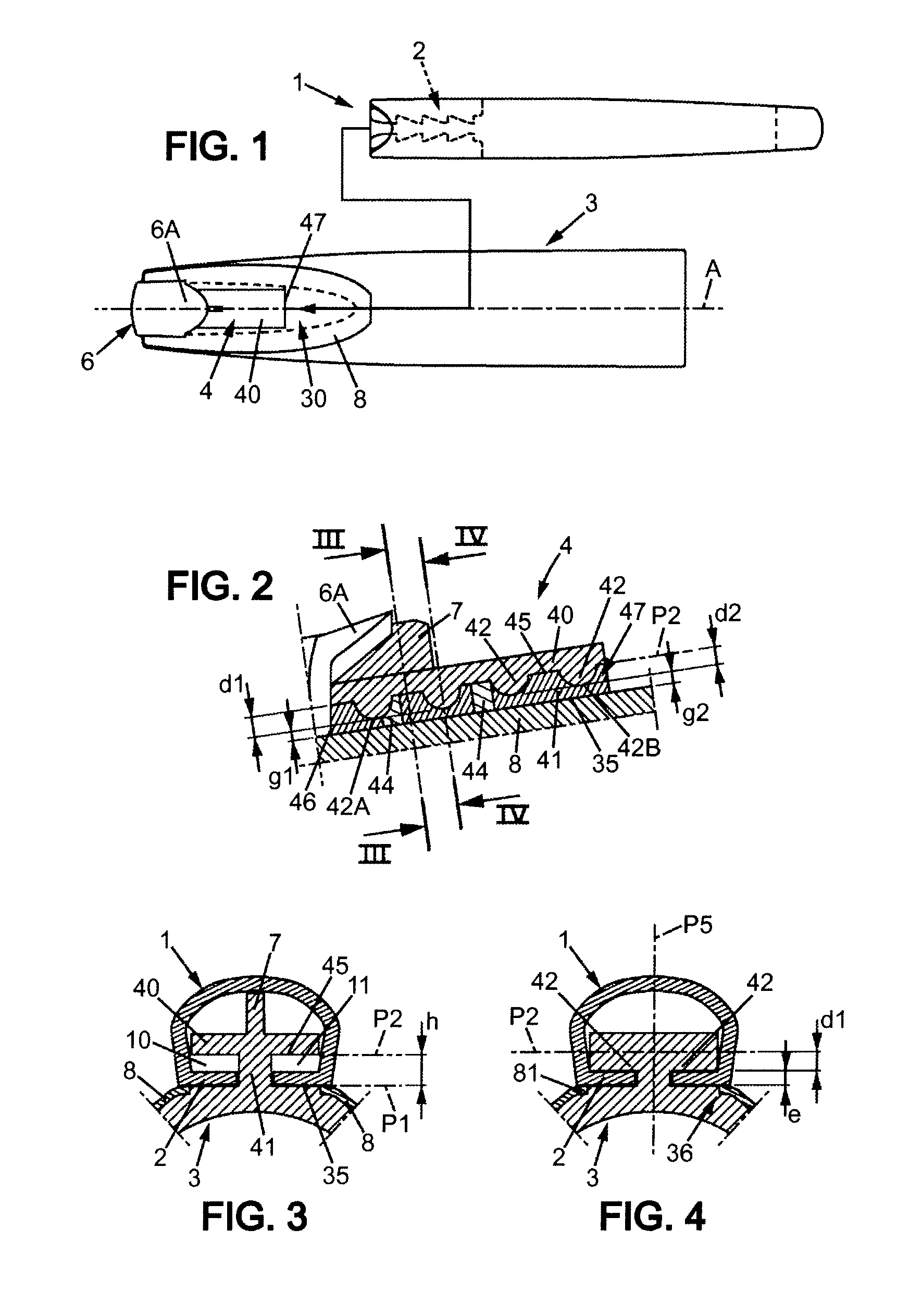 Structure for mounting a clip for a writing implement