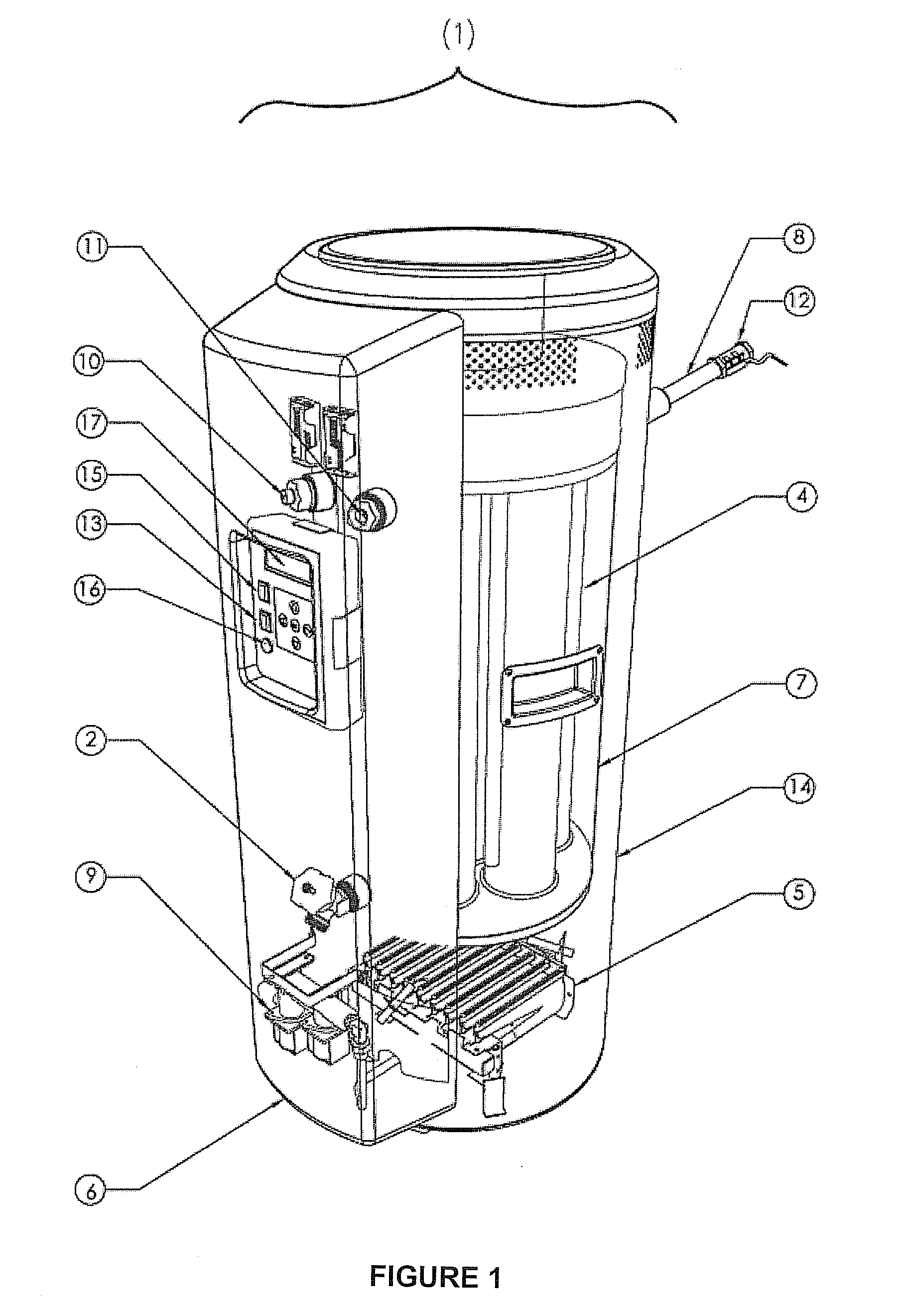 Water heater with ionized ignition and electronic control of temperature