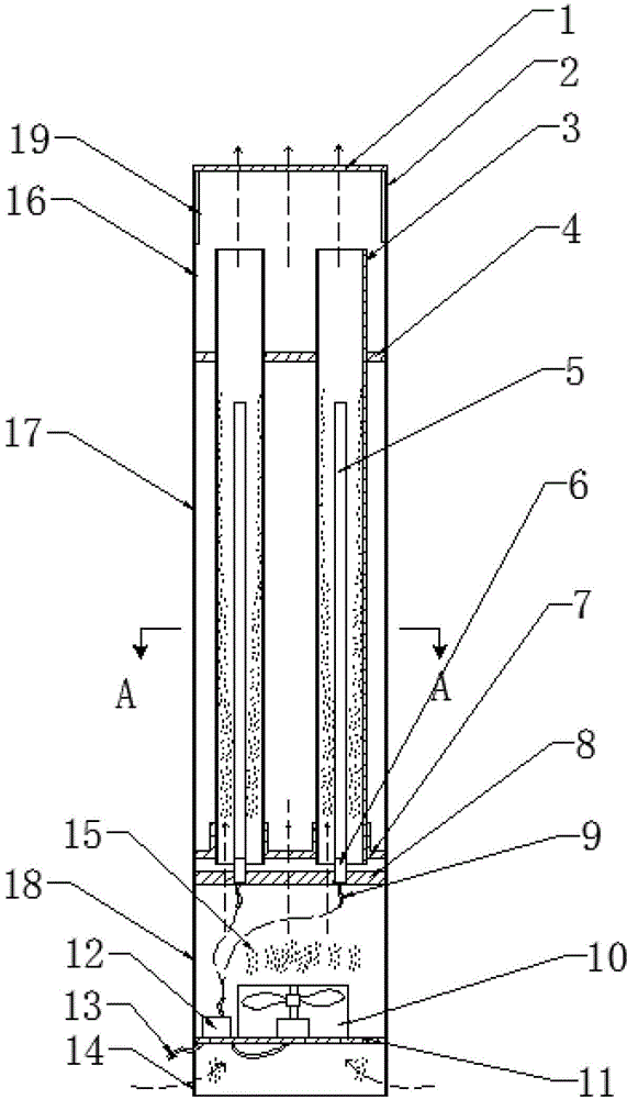 Thermophoretic air purifying device and method