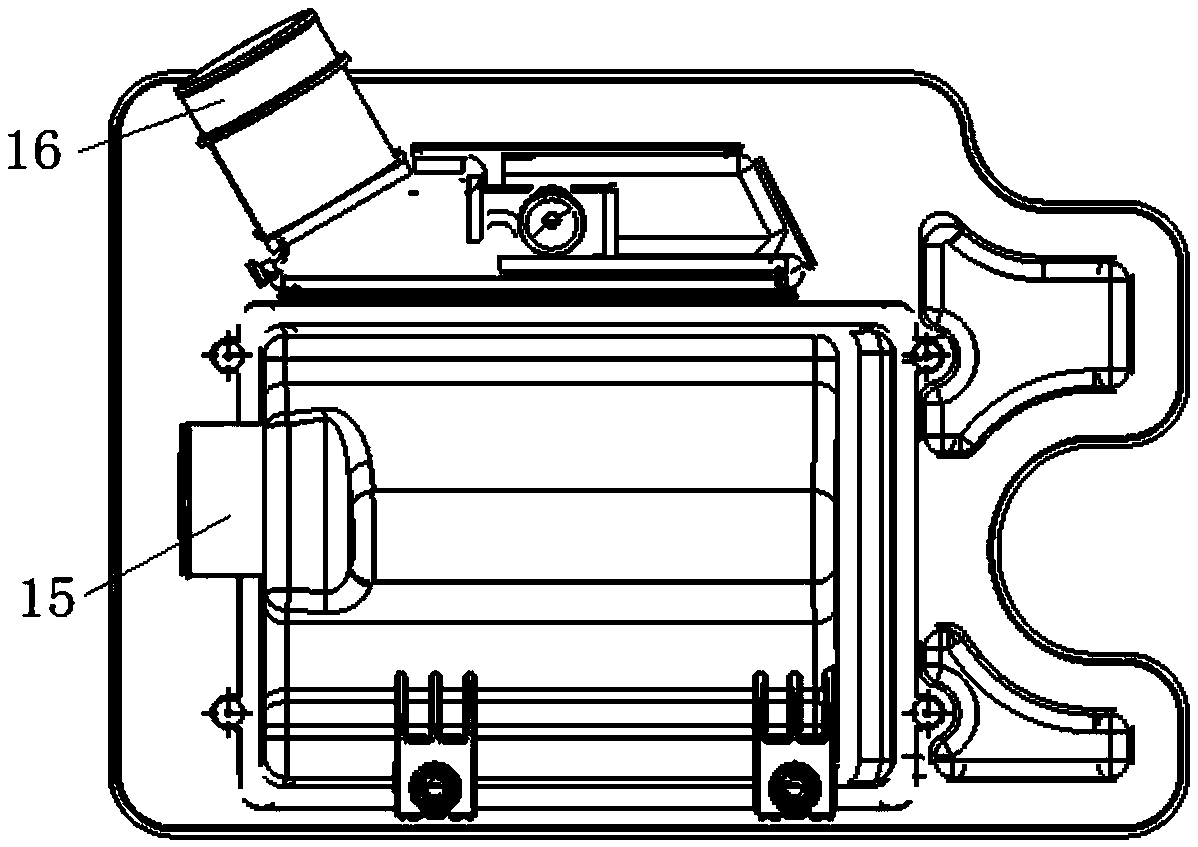 Structure integrated with air filter and engine decorative cover