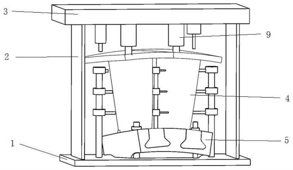 Blade damping test bench