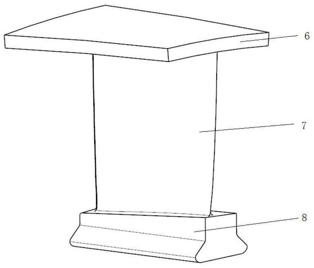 Blade damping test bench