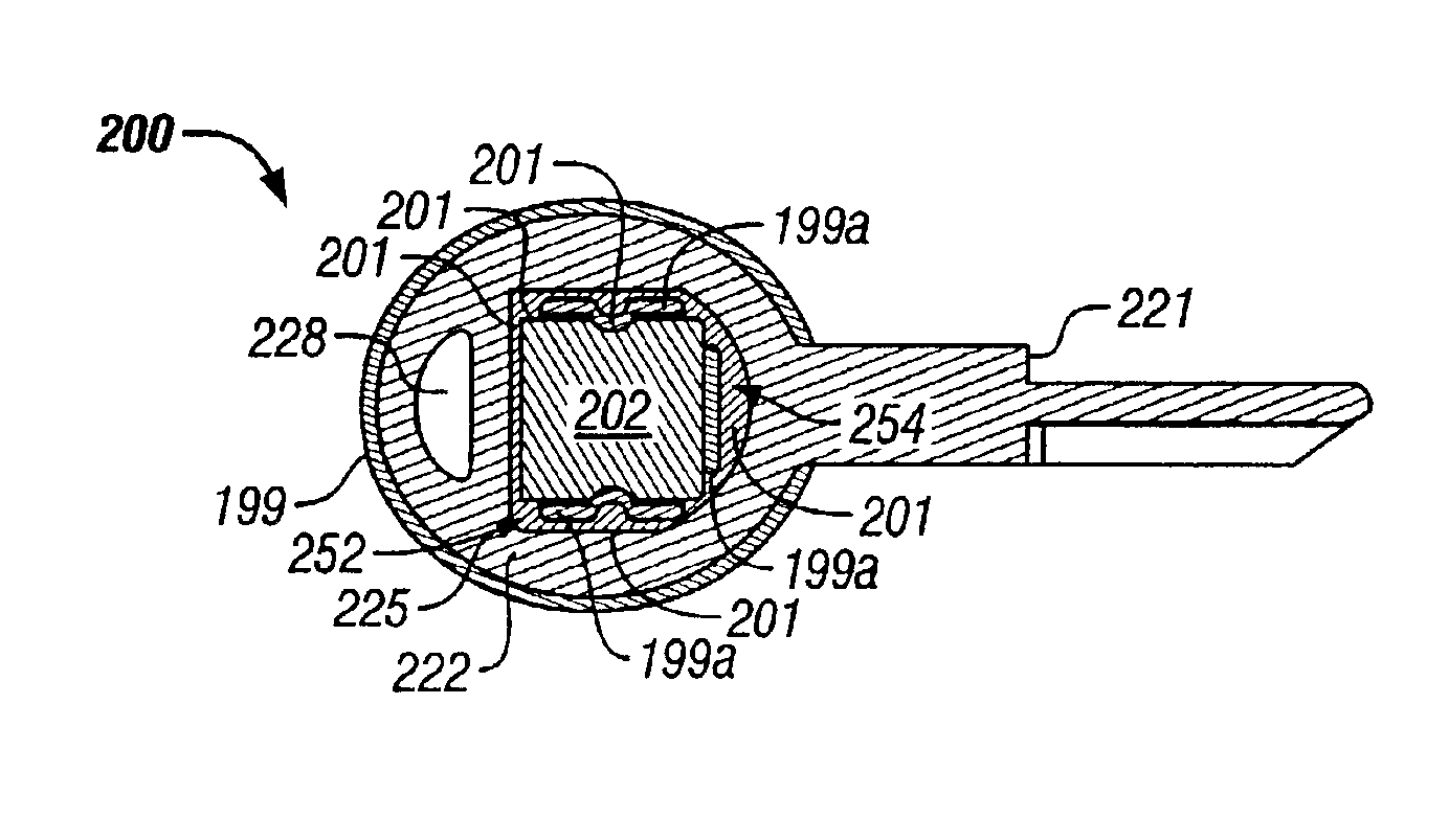 Key assembly for vehicle ignition locks